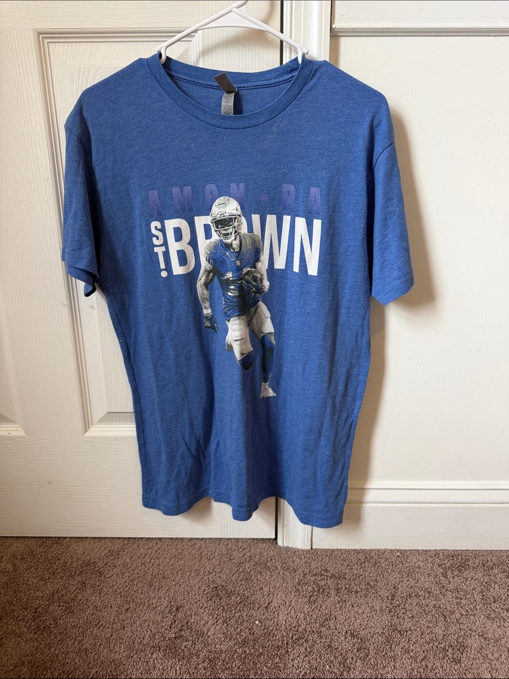 Next Level Apparel Royal Blue Amon RA St.  Brown Graphic Tee